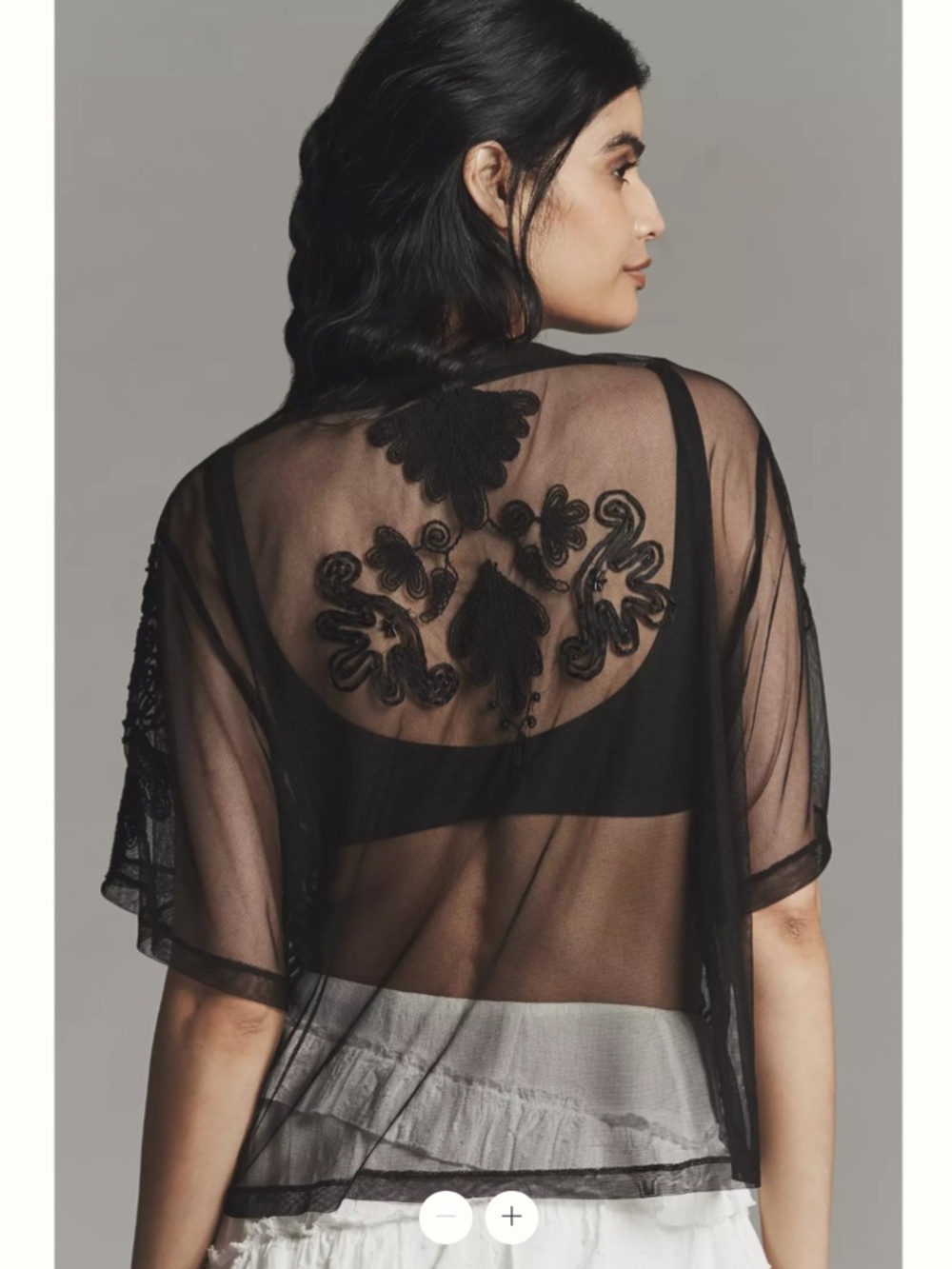 By Anthropologie Sheer Mesh Top - Picture 2 of 7